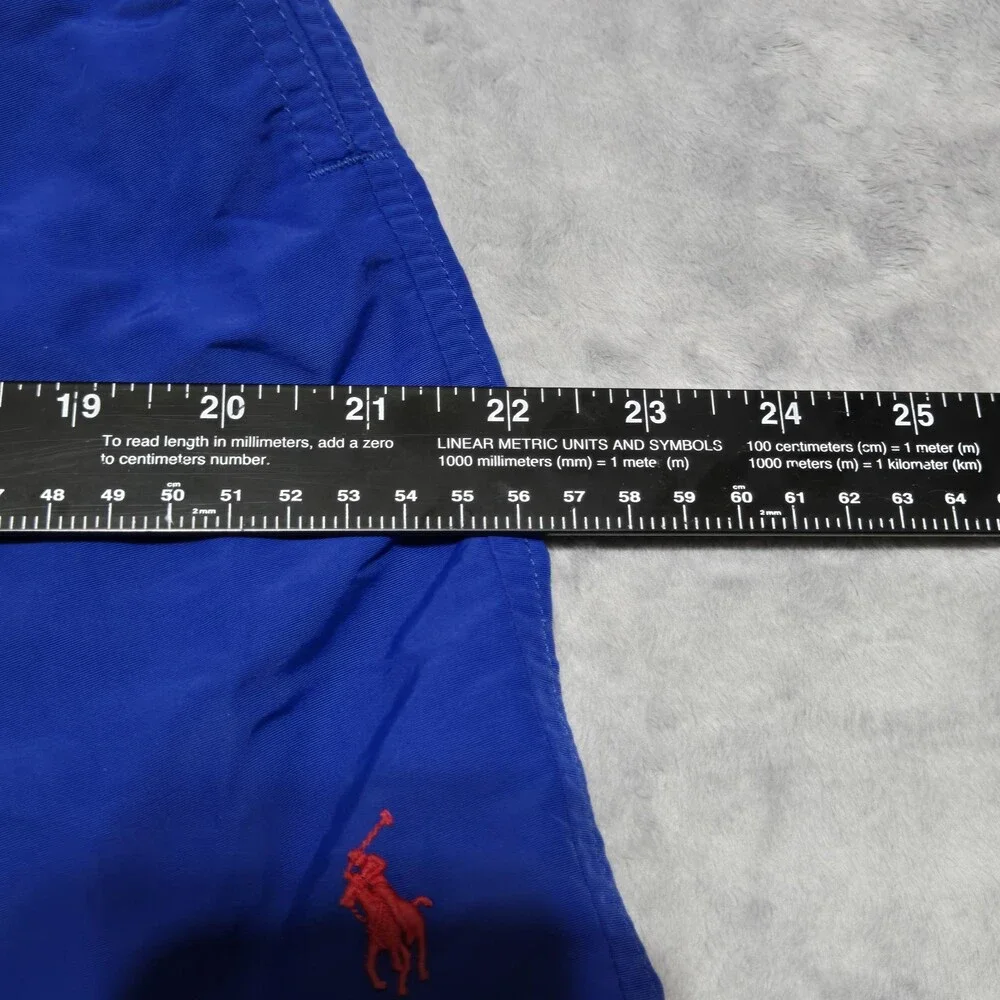 Polo Ralph Lauren Men's Blue Board Shorts Swim Trunks Size Medium Drawstring